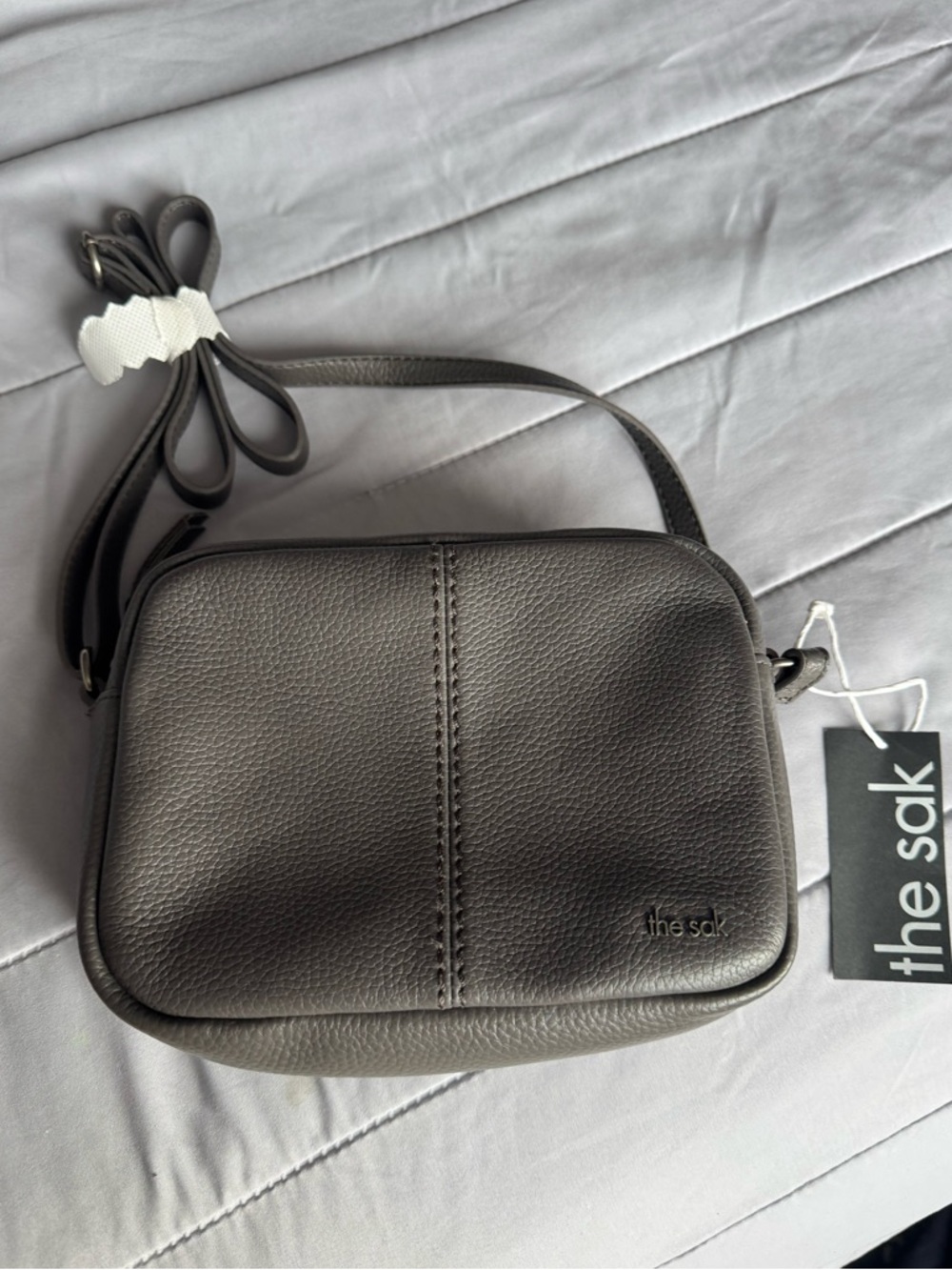The Sak De Young Slate Pebbled Leather Crossbody Bag